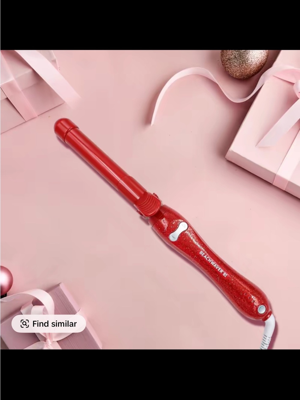 Red Glitter Curling Wand - Beachwaver Style